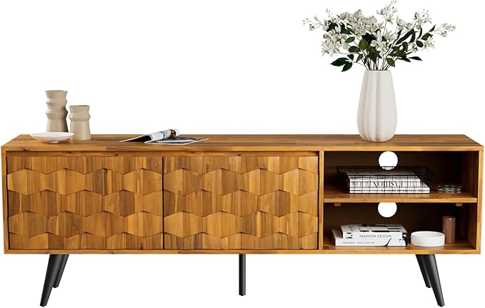 Bme Georgina Solid Wood, 10 Minutes Assembly Entertainment Center