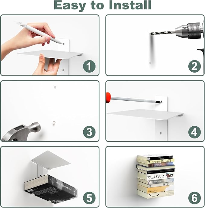 Mefirt Invisible Floating Bookshelves