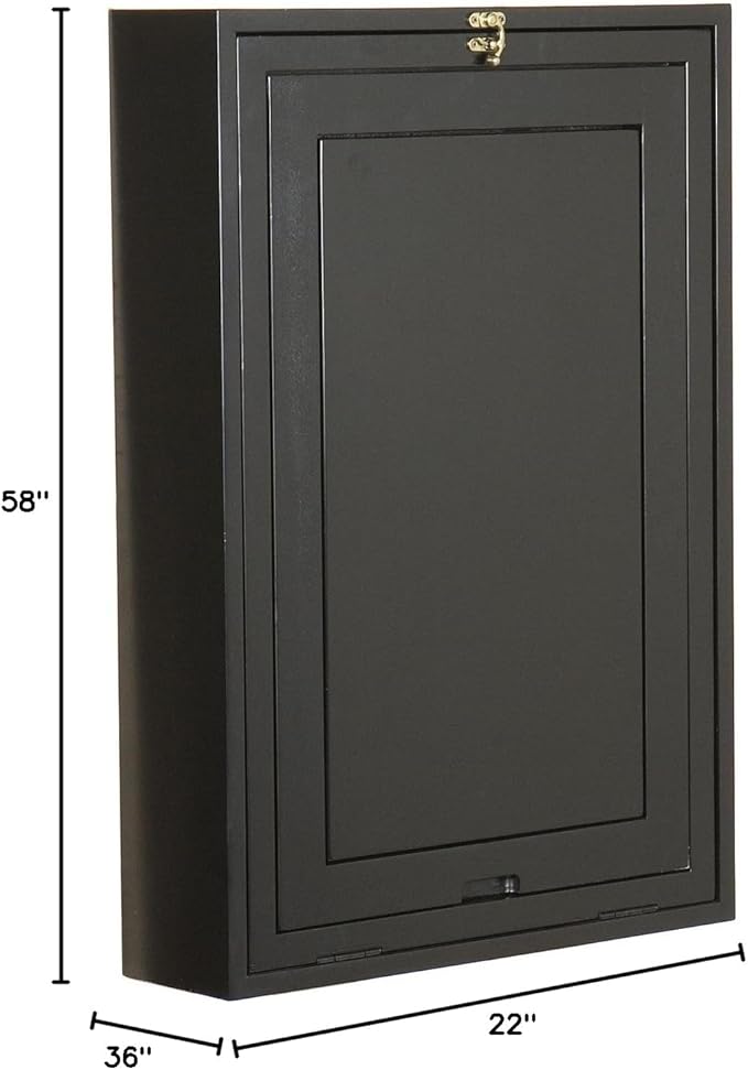 SEI Furniture - Minford Fold-out Convertible Desk - Black - Transitional Design