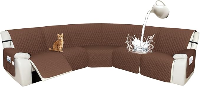 Arfntevss Recliner Sectional Couch Covers 1OO% Waterproof L Shape Sofa Cover