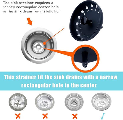 3 Pieces Kitchen Sink Stopper Strainer, 3 in 1 Kitchen Sink Basket Strainer