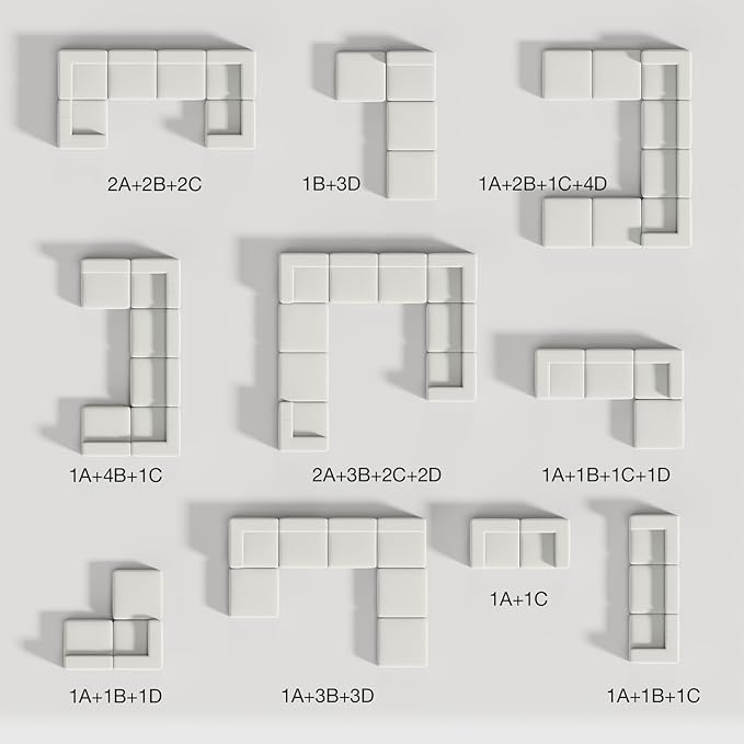 Novilla Modular Sectional Sofa, Modern Cloud Sectional Couch