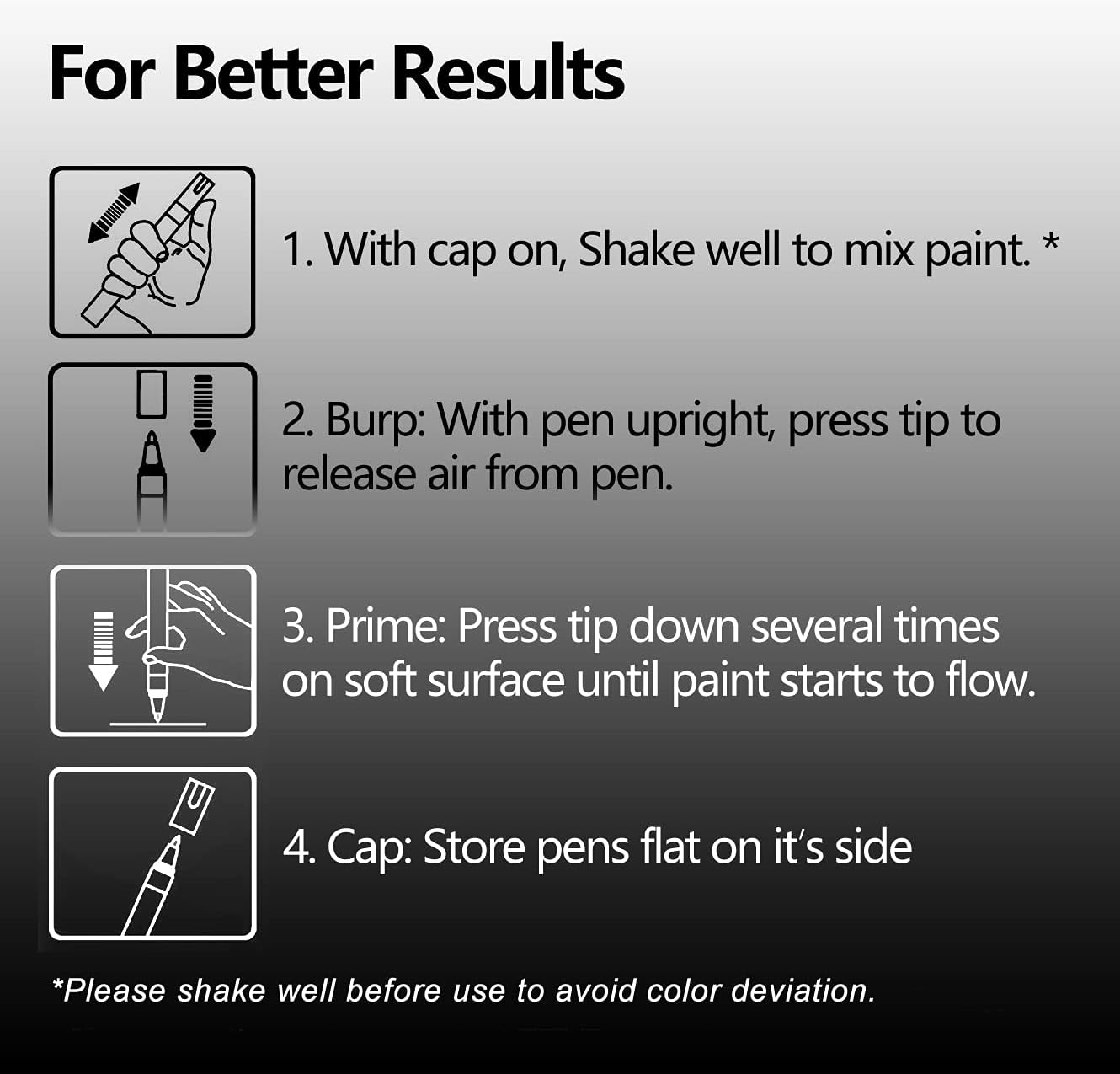 TFIVE Blue Paint Pens Markers - 12 Pack Oil Based Permanent Marker, Medium Tip, Never Fade, Quick Dry, Waterproof Paint Pen for Rocks Painting, Wood, Fabric, Plastic, Canvas, Glass, Metal