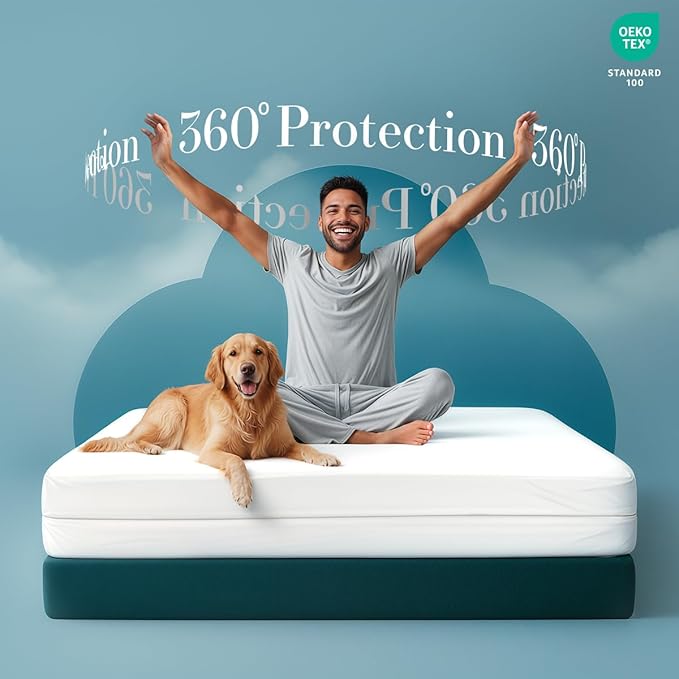 Utopia Bedding Mattress Protector Zippered Twin Size, 100% Waterproof Bed Bug