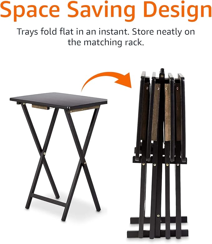 Amazon Basics Portable Foldable TV Tray Table