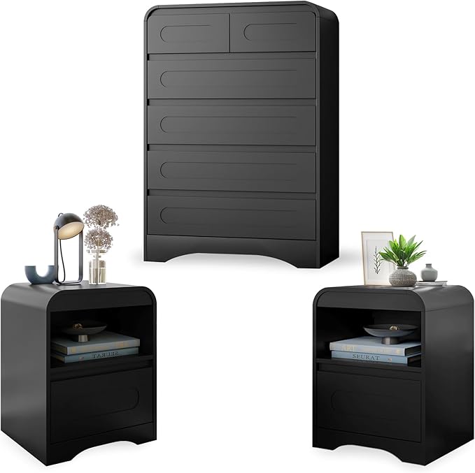 3 Piece Bedroom Set, Dresser and Nightstand Sets