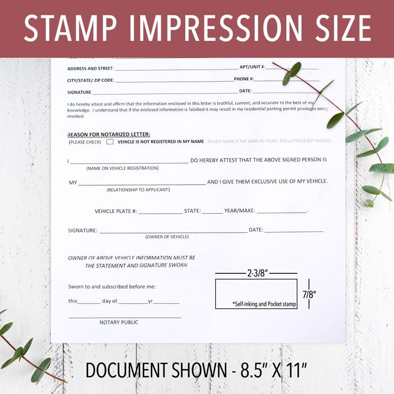 Generic Notary Acknowledgement Stamp | Official State Notary Stamp | Official Seals | Meets State Specifications (Acknowledgement Stamp, Rectangular Stamp)