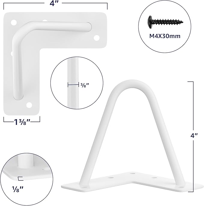 SMARTSTANDARD 4 Inch Heavy Duty Hairpin Furniture Legs, Metal Home DIY Projects