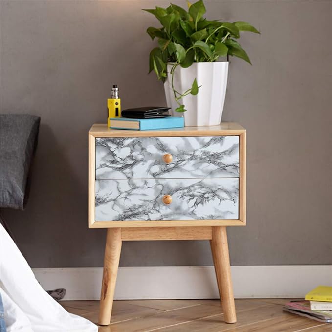 Livelynine 15.8x197 Marble Wallpaper Peel and Stick Countertops Waterproof