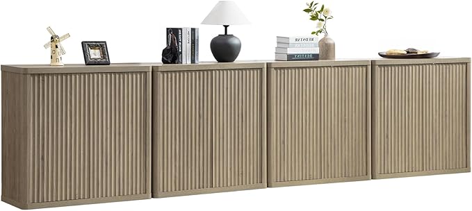 SICOTAS Buffet Cabinet with Storage 138.4" Sideboard Accent Modern Credenza