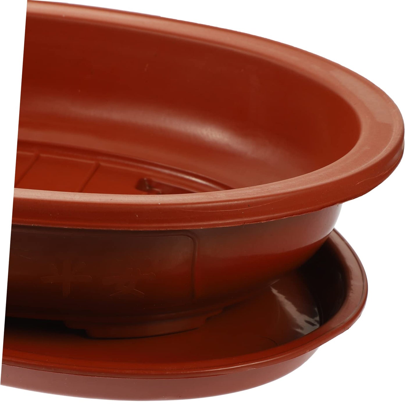Garneck 1Set Large Oval Bonsai Planting Pot Oval Flower Pot with Tray Plastic Bonsai Planter for Large Flower Pot for Bonsai Trees