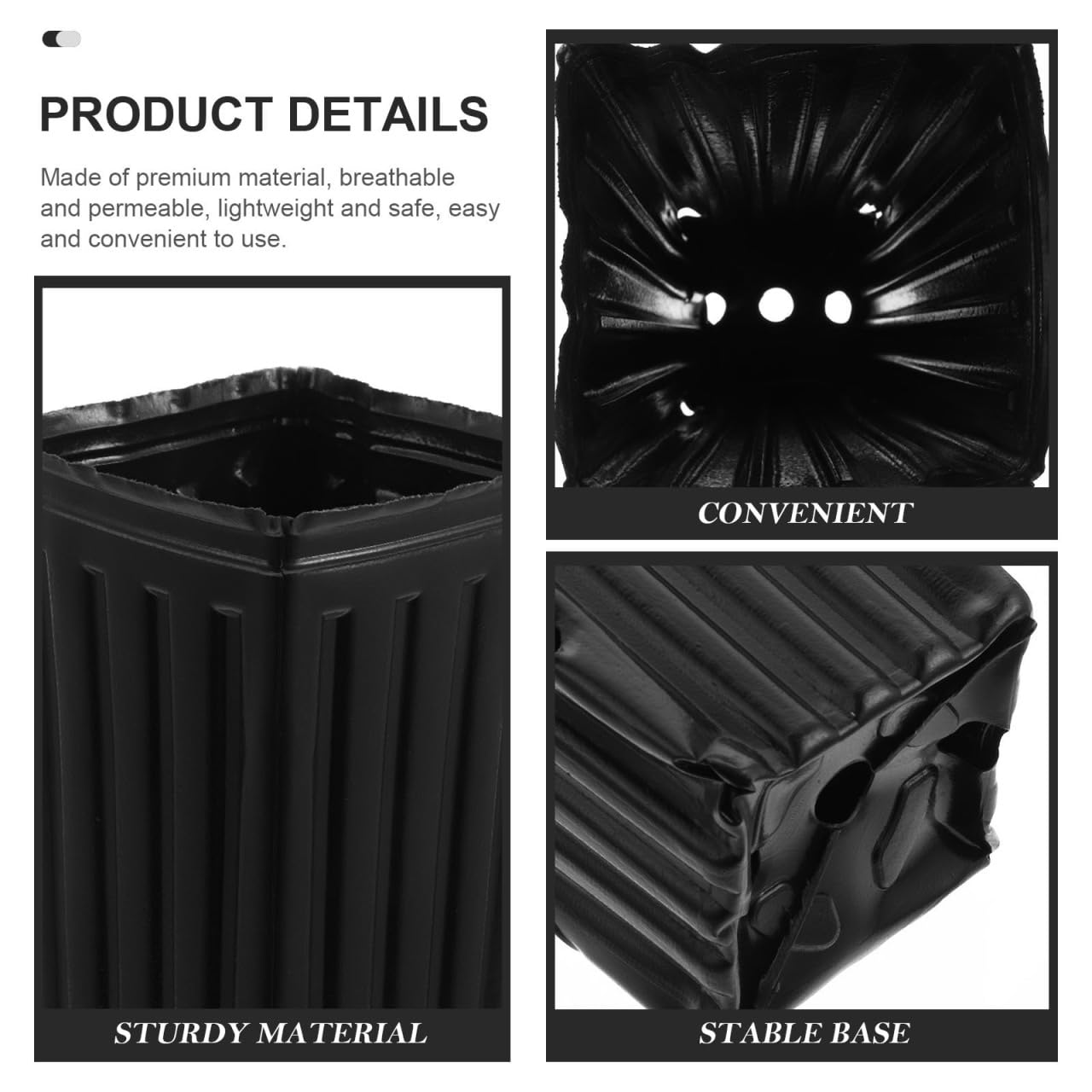 Alasum Durable Seedling Nursery Grow Bags 11.81X3.93X3.93In - Breathable Planting Pouches for Vegetables Flowers and Saplings - Lightweight Garden Grow Bags with High Water Permeability for Indoor Out