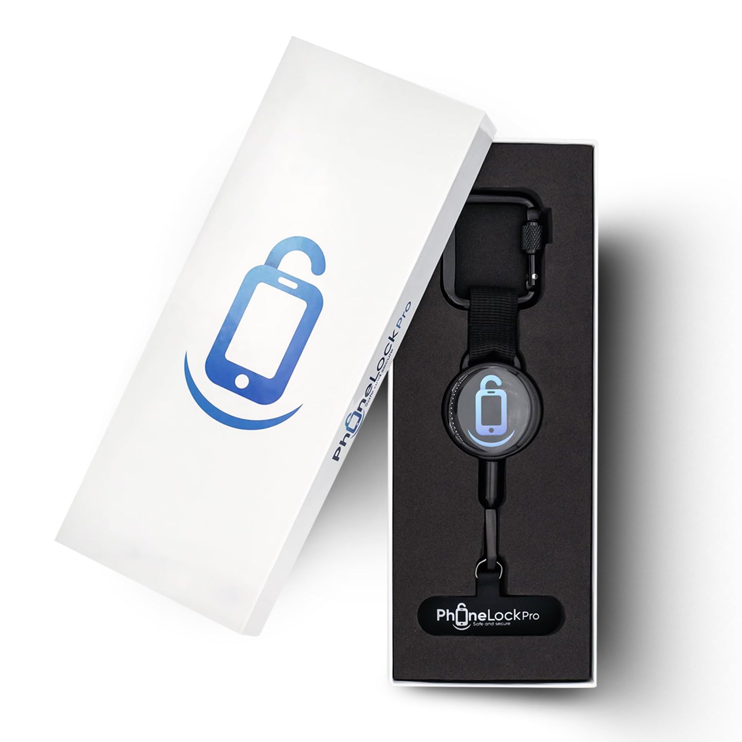 PhoneLockPro - Retractable Anti-Theft Phone Holder with Belt Clip – Durable Stainless Steel and Zinc Alloy – Perfect for Travel, Hiking, Work, and Daily Use – Prevent Drops and Protect Against Theft