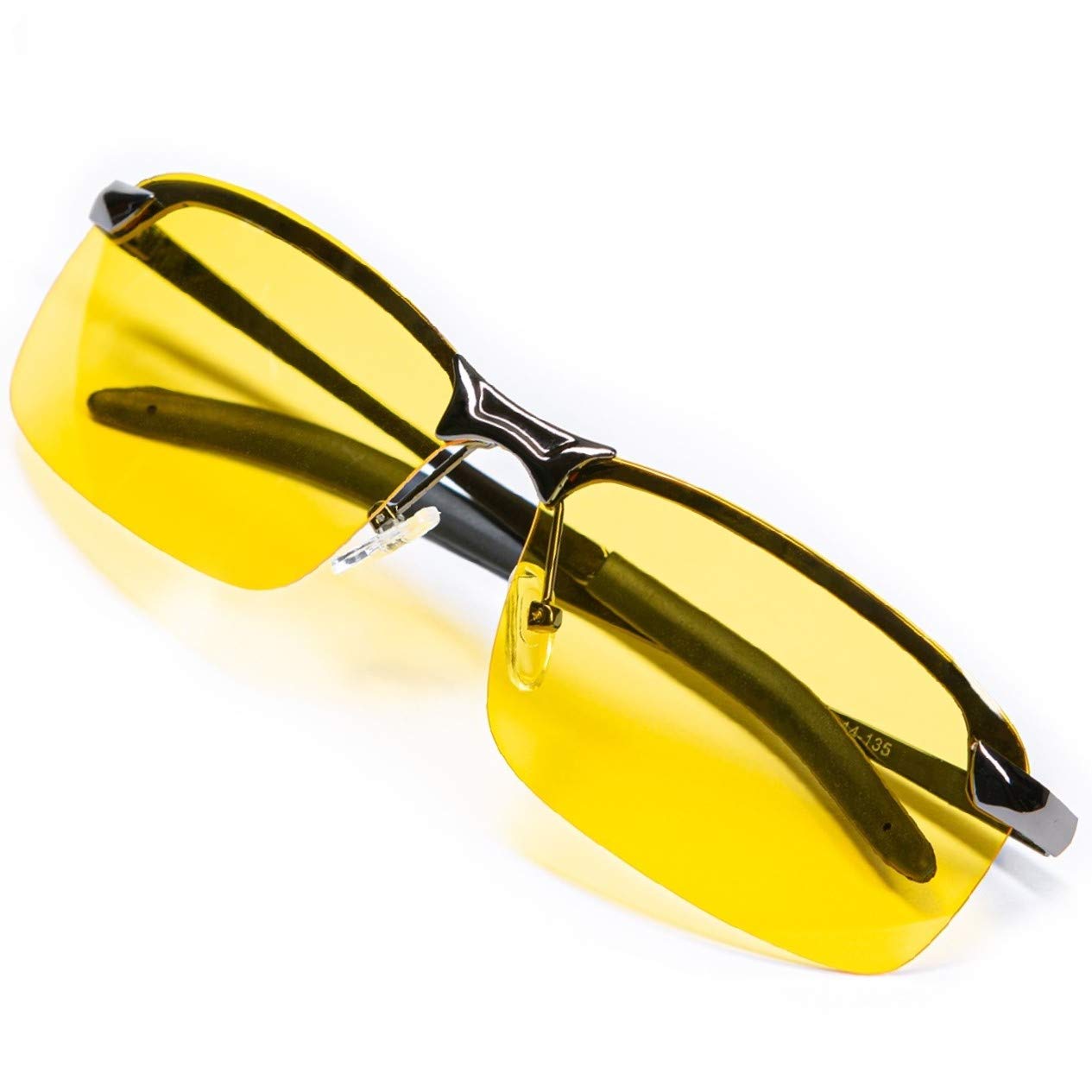 Night Driving Glasses Anti Glare Polarized With Stylish Case - Night Vision Glasses - Tac Glasses - Night Glasses for Driving - Nighttime Glasses