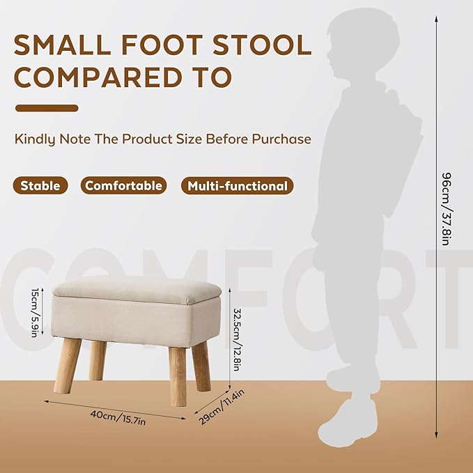 Storage Ottoman, Small Foot Stool Ottoman