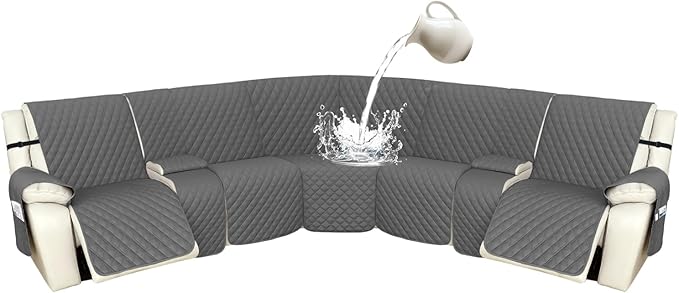 Arfntevss Recliner Sectional Couch Covers 1OO% Waterproof L Shape Sofa Cover