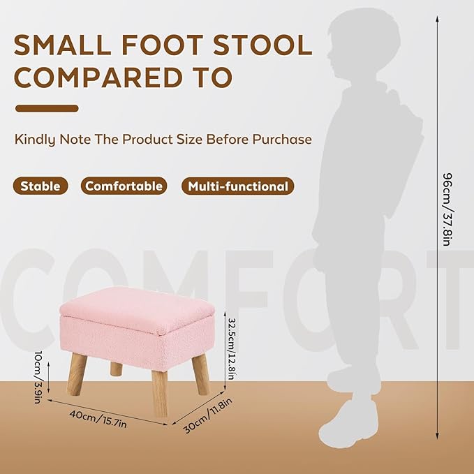 Storage Ottoman, Small Foot Stool Ottoman