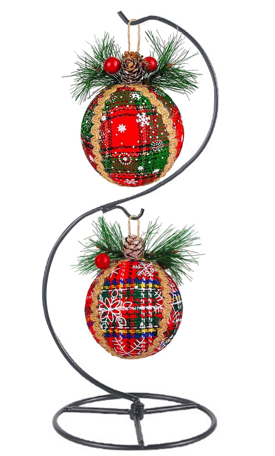 Maibloln Ornament Display Stand Hanger Rack Hook Chrismas Ornament Party Decoration Holder Air Plant Flower Pot Hanging Terrarium Home Office Decoration(S-Style)