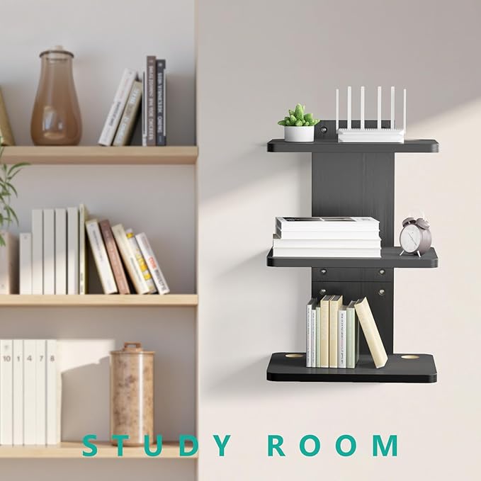 WALI Floating TV Shelf, 3 Tier Projector Shelf