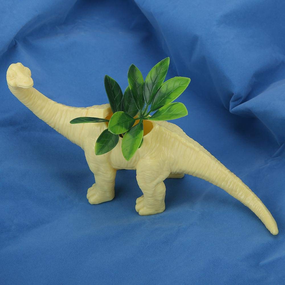 Yosoo Flower Pot, Personality Dinosaur Animal Flower Pot Plant Pot Garden Decoration Home Decoration(Yellow)