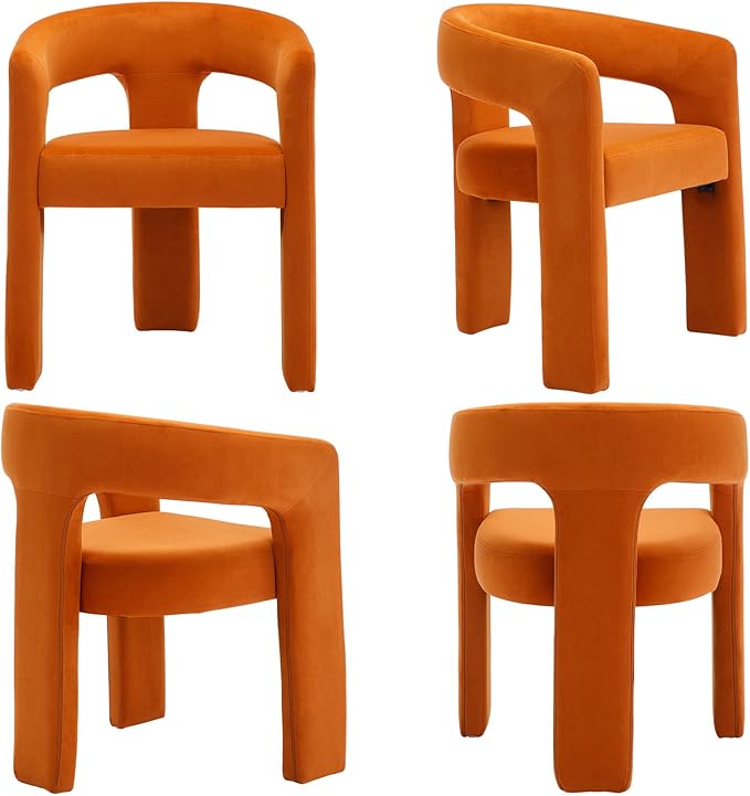 VESCASA Velvet Barrel Dining Chair