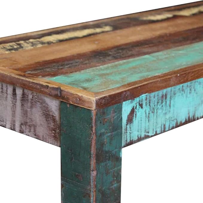 vidaXL Bench Solid Reclaimed Wood Dining Seats Outdoor Home Hall Chair Lounge