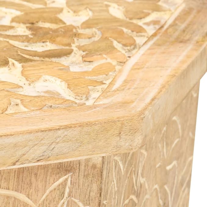 vidaXL Bohemian-Style Side Table in Solid Mango Wood