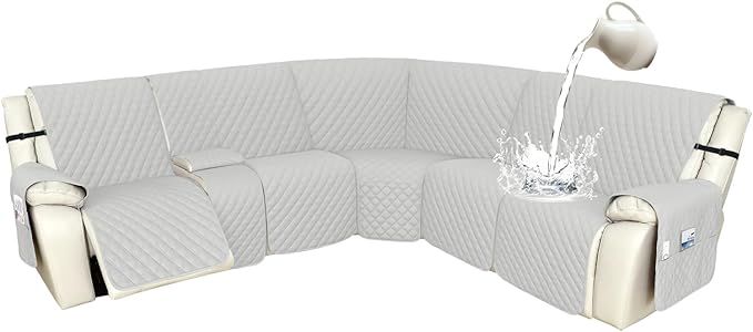Arfntevss Recliner Sectional Couch Covers 1OO% Waterproof L Shape Sofa Cover