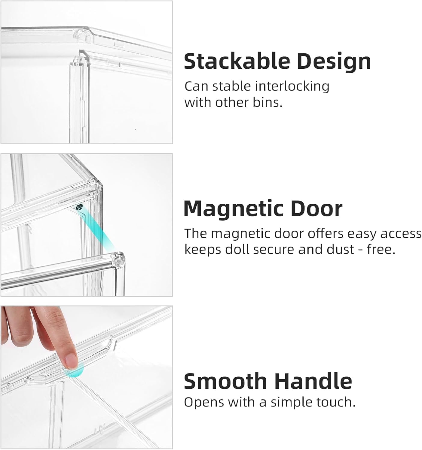Mini Greenhouse for Indoor, Clear Stackable Green House with Magnetic Waterproof Door for Small Plants