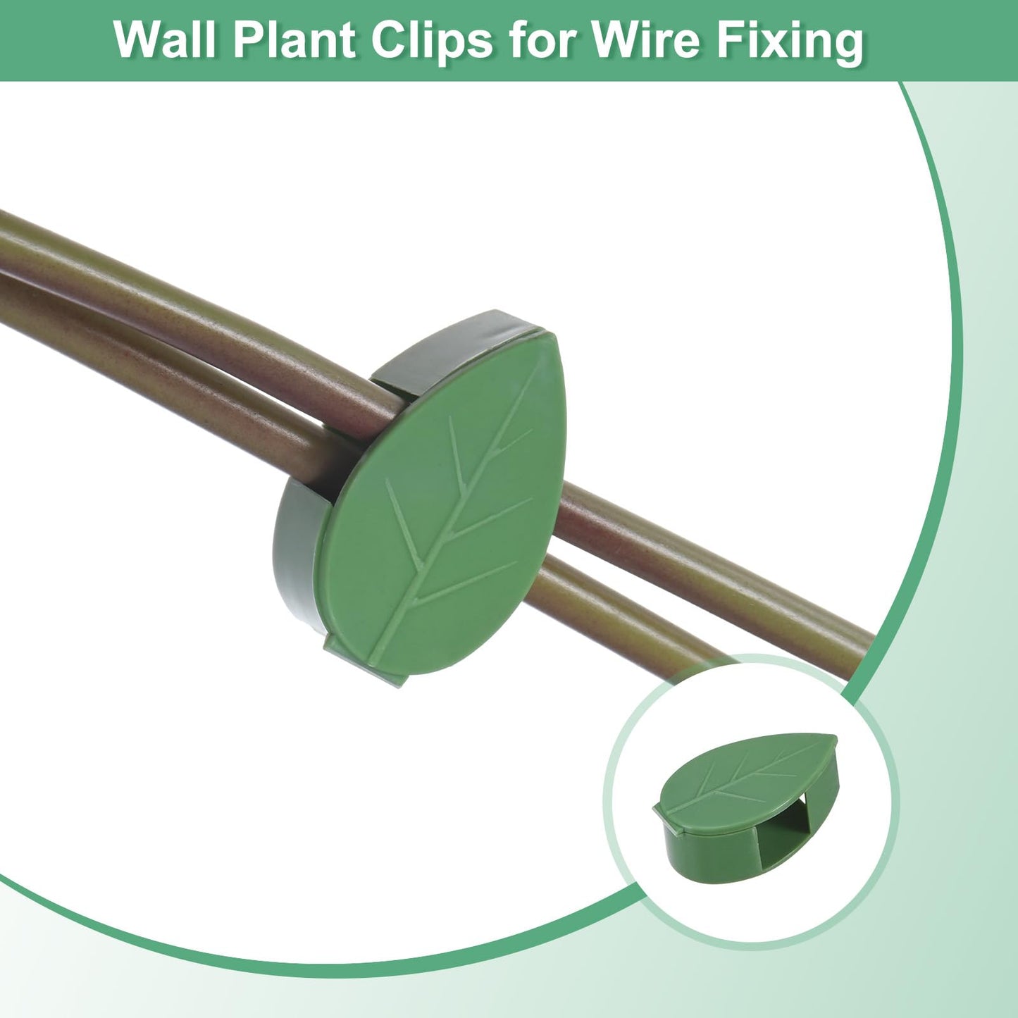 M METERXITY 72-Pack Plant Wall Clips, Plant Climbing Wall Fixture Clips, Self-Adhesive Hook Plant Vine Support Holder for Hook/Plant Vine/Traction Cable Wire Fixing