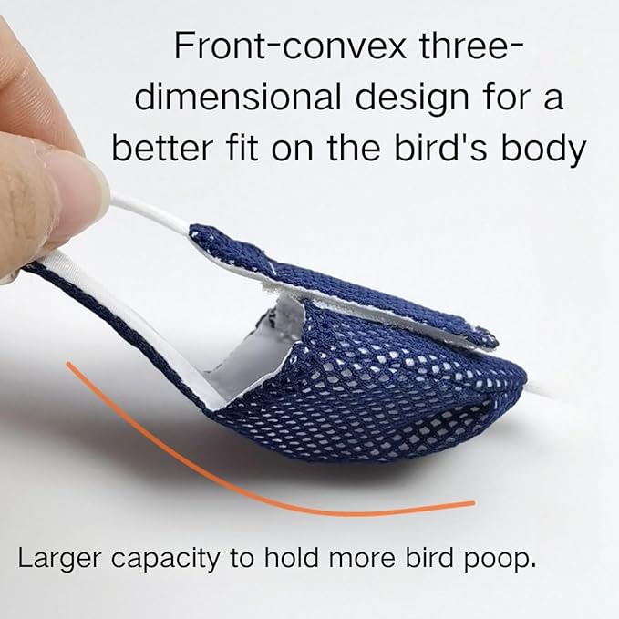 5 Pcs Summer Holey Style Bird Diaper Parrot Nappy Reusable Flight Suit with Waterproof Inner for Parakeet Cockatiel Macaw Budgie Lovebird Conure (XS)
