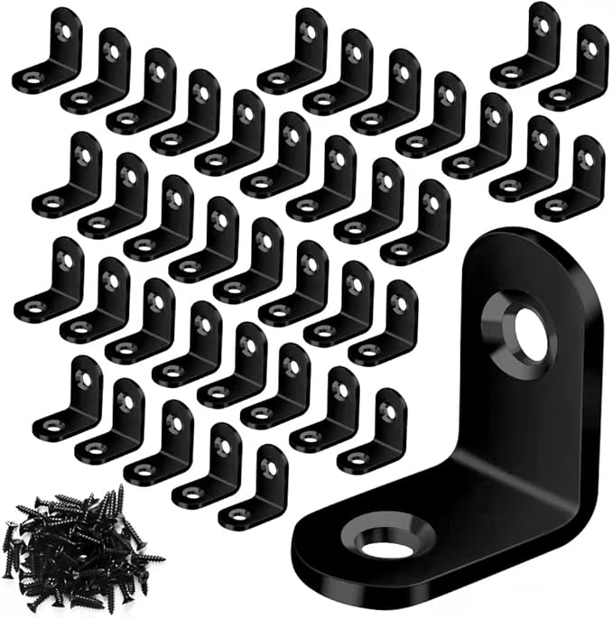 Vicuna R 40PCS L Brace, Stainless Steel Corner Brace, Metal Right Angle Bracket