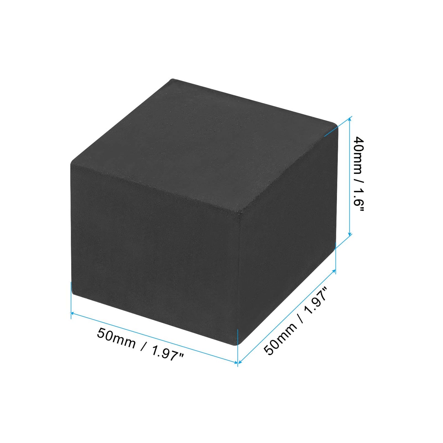 PATIKIL Plant Pot Feet 2x2x1.6 Inch, 8 Pack Invisible Riser Rubber Square for Outdoor Garden Patio Deck Flower Planters, Black