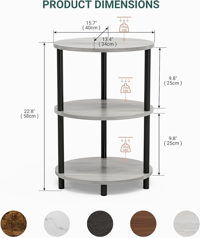 Round Pedestal End Table