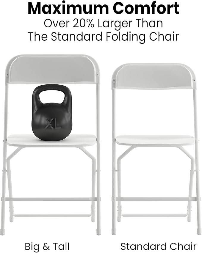 Flash Furniture Hercules Series Big & Tall Stackable Plastic Folding Chairs