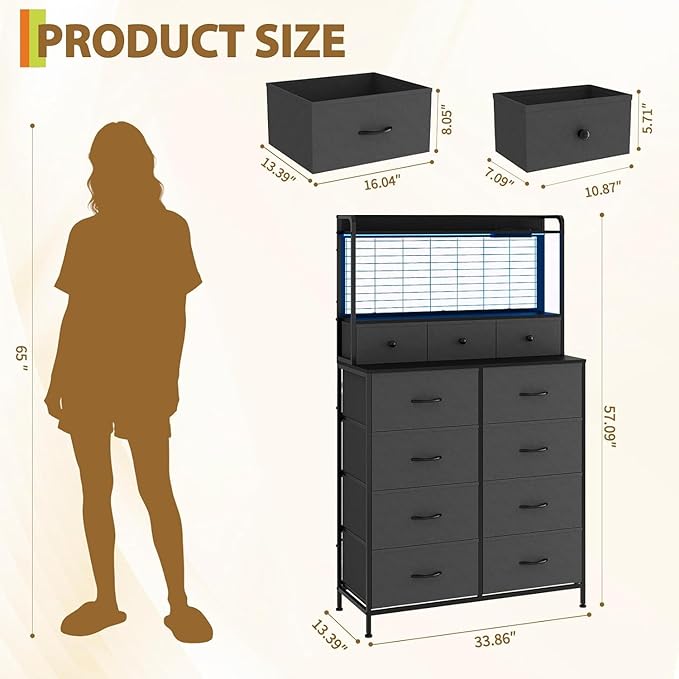 Jojoka Smart Dresser for Bedroom