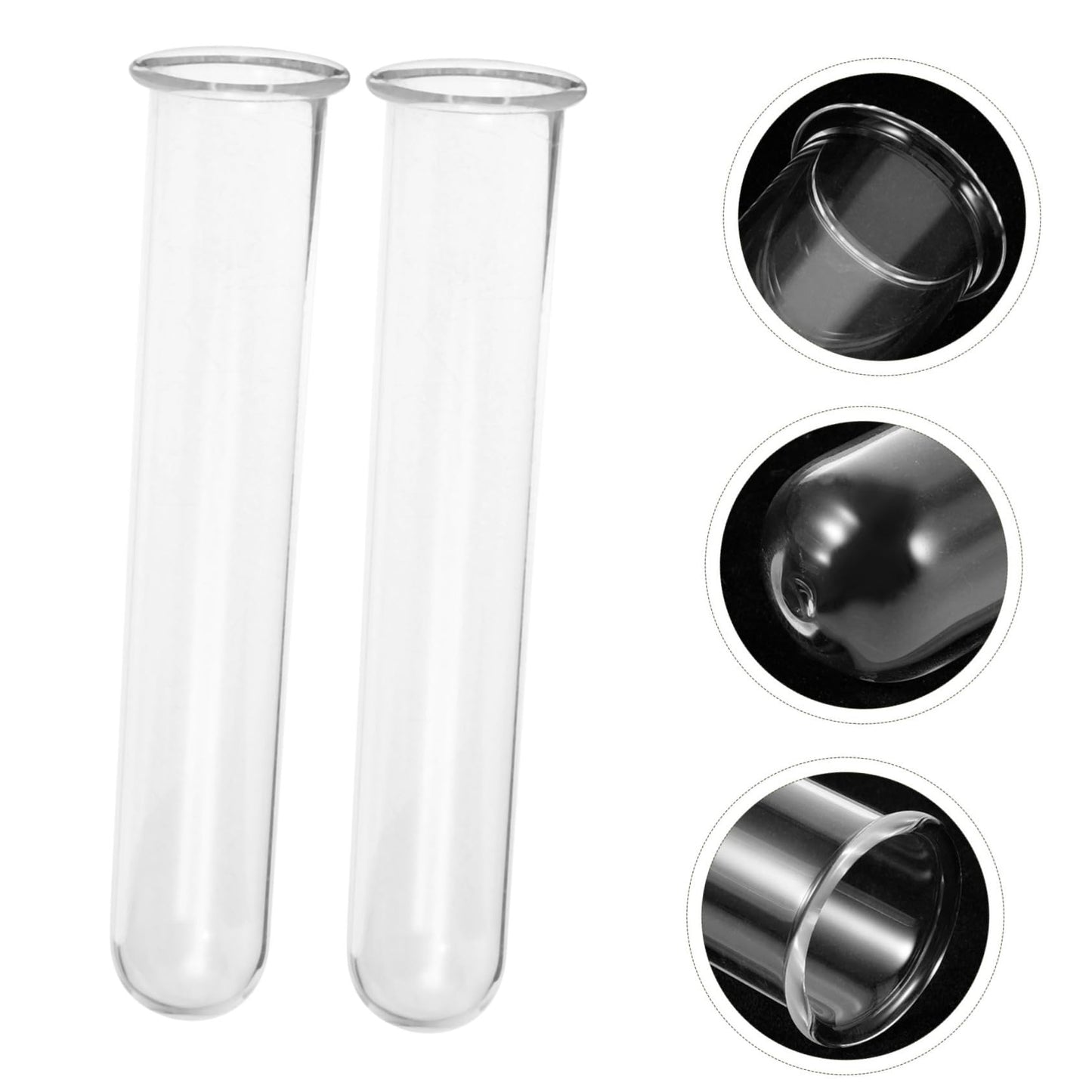 ifundom 4pcs Glass Test Tube Vase Flower Plant Decor for Hydroponic Water Tube Vase Terrarium Decor