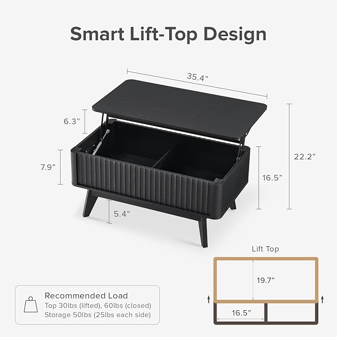 mopio Brooklyn Lift Top Coffee Table