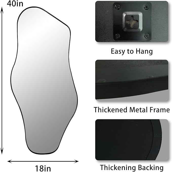 Irregular Wall Mirror, Modern Organic Shaped Mirrors