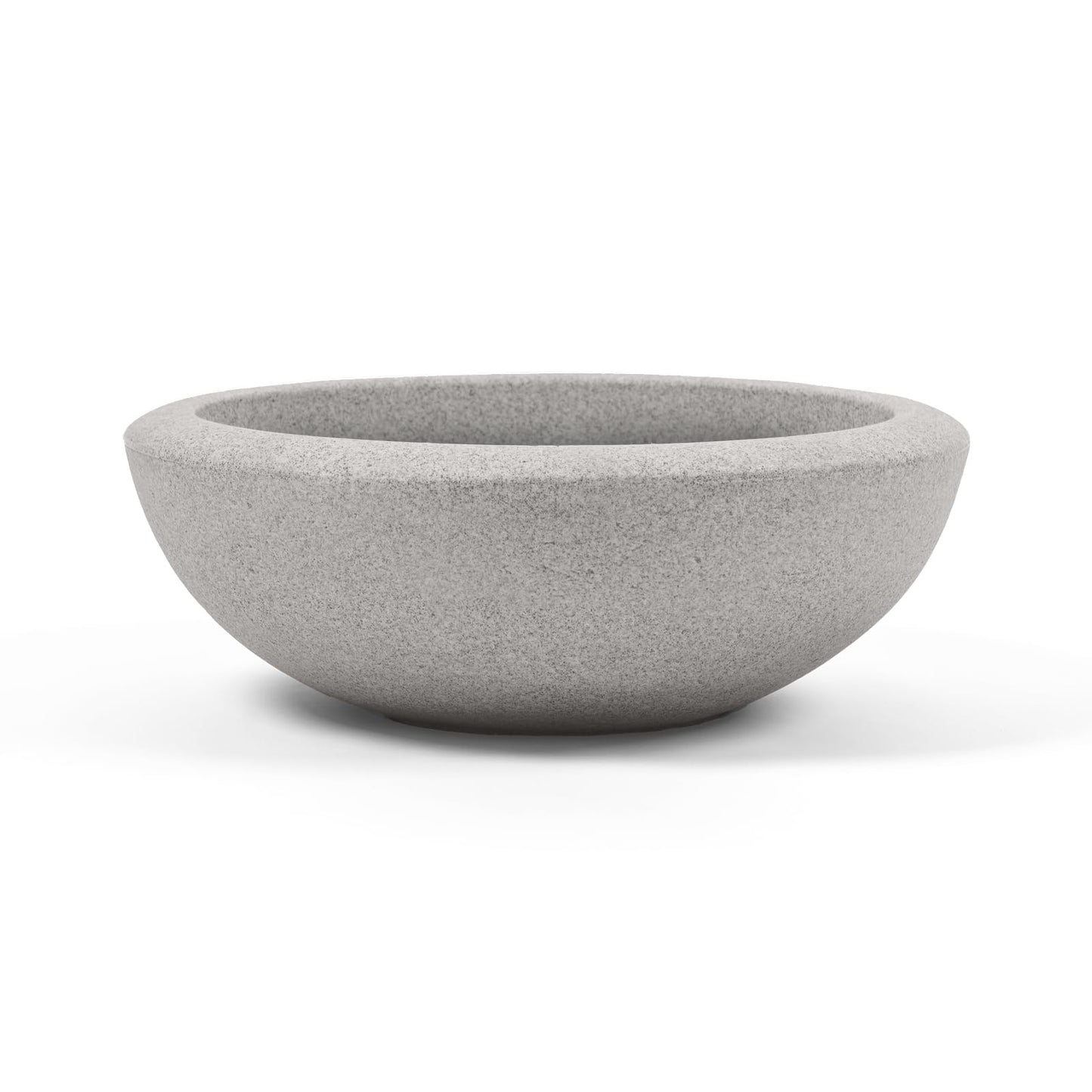 ARBORA 21" Santorini Bowl Polyresin Indoor and Outdoor Planter with Stone Blend Concrete Gray Finish - Durable, Weatherproof, Lightweight, Large Plant Pot for Patio, Garden, Deck, Entryway