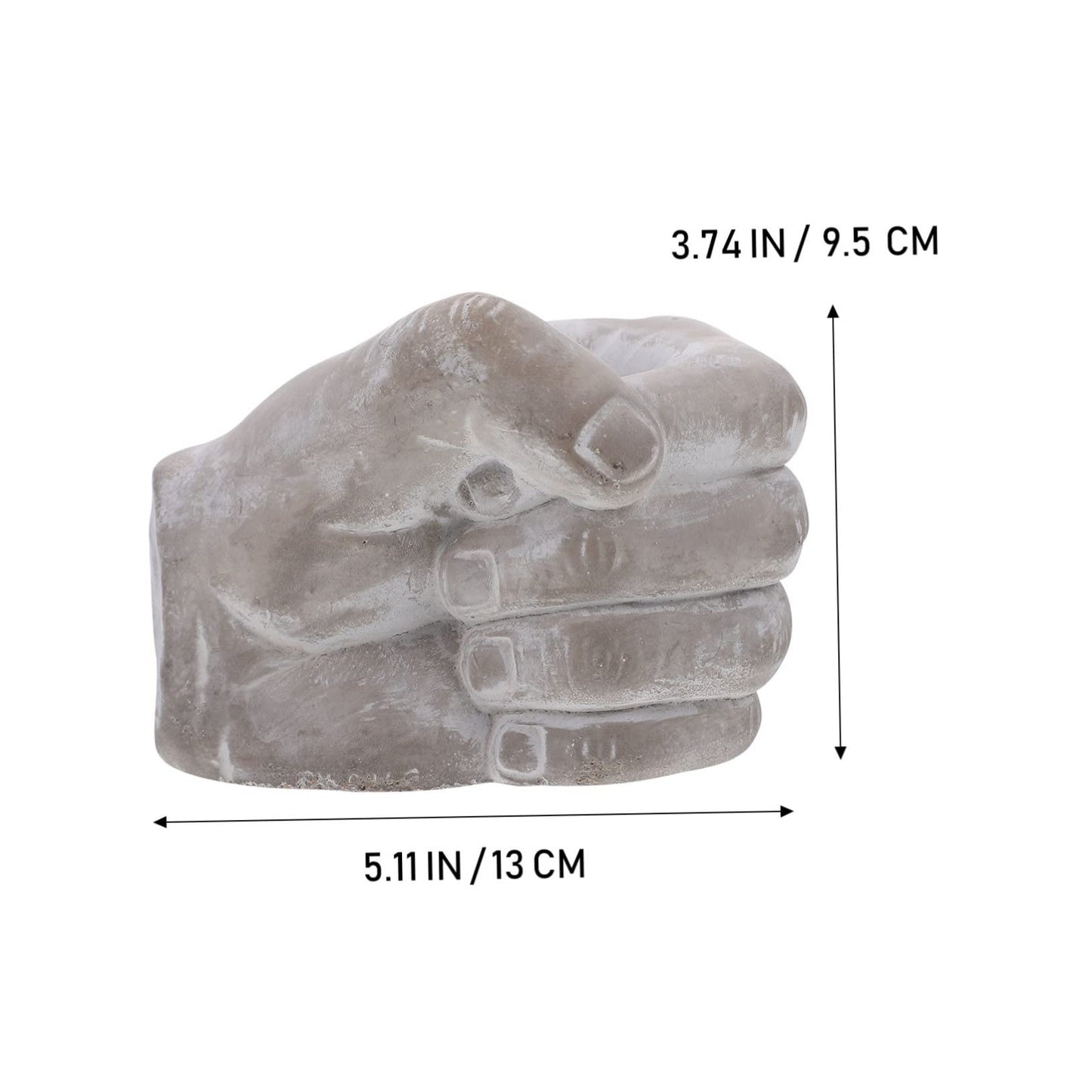 KONTONTY Fist Shape Cement Flower Pot Succulent Planter Indoor Outdoor Decorative Hand Shaped Plant Container for Home Balcony Patio
