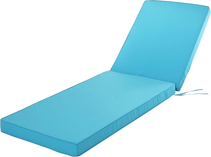 Chaise Lounge Cushion for Outdoor Furniture, Waterproof Fade and Tear Resistant