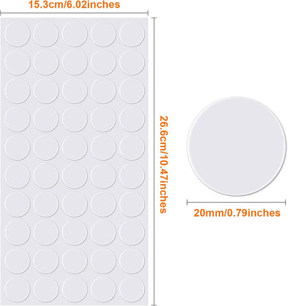 Zonon 200 Pcs Double Sided Adhesive Dots Clear Glue Point Tape Stickers Balloon Glue Round Mini No Traces Adhesive Sticker Dot Sticker for Classroom Decor Craft DIY Office (0.79 Inch/ 20 mm)