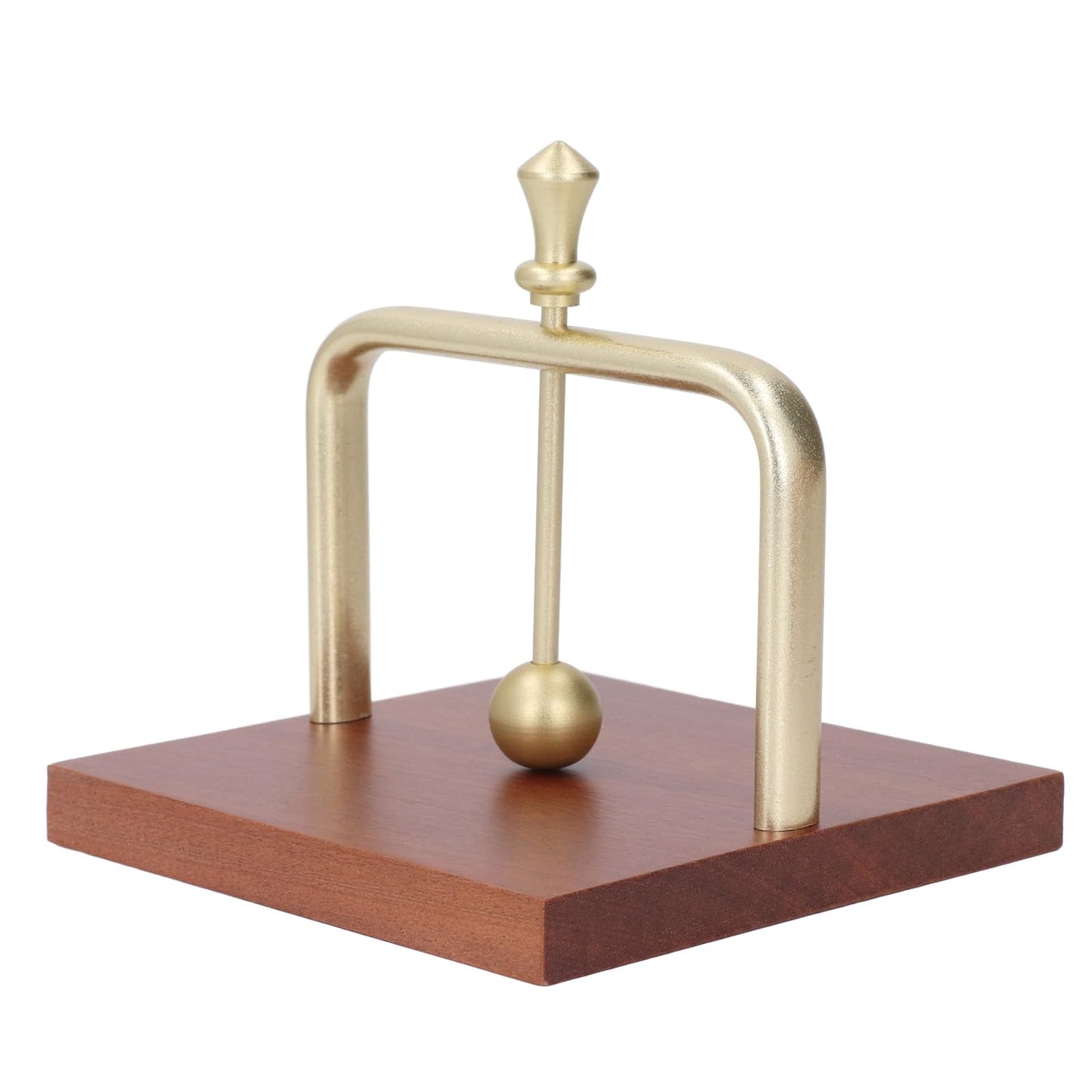 Wood Napkin Holder for Table, Square Tabletop Napkin Dispenser with Metal Lifting Ball, Desktop Tissue Holder for Home, Kitchen, Office, Restaurant, Hotel, Bar (Gold)