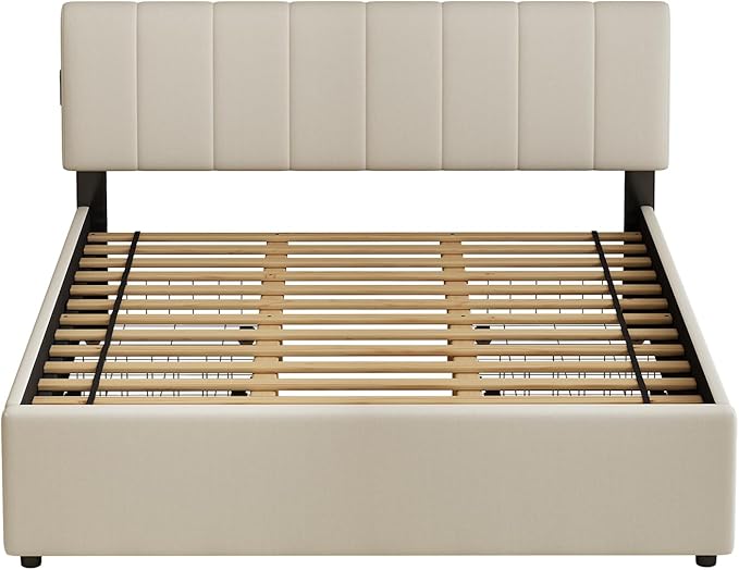 King Size Upholstered Platform Bed
