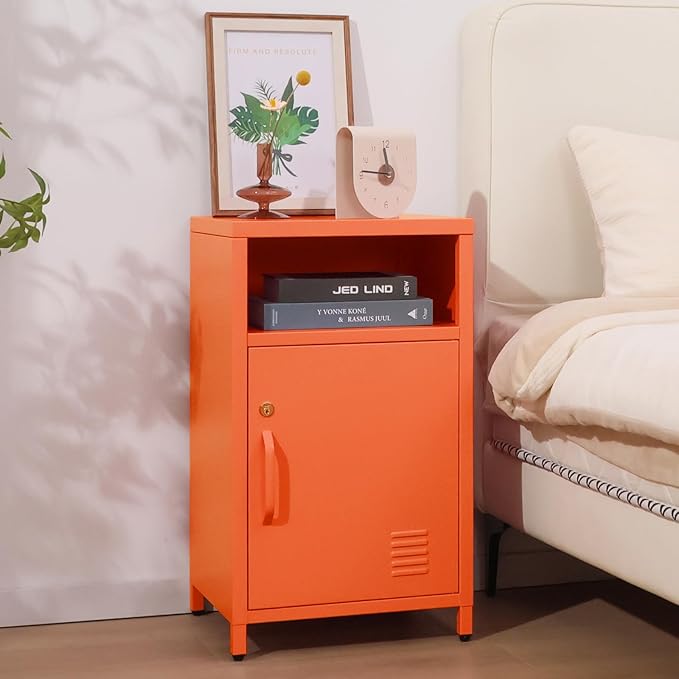 ALBAD Compact Metal Nightstand