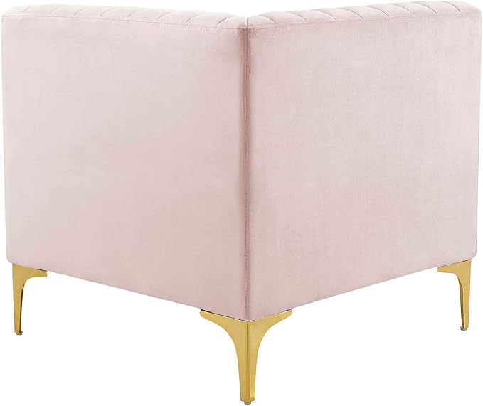 Modway EEI-4346-PNK Triumph Channel Tufted Performance Velvet Loveseat