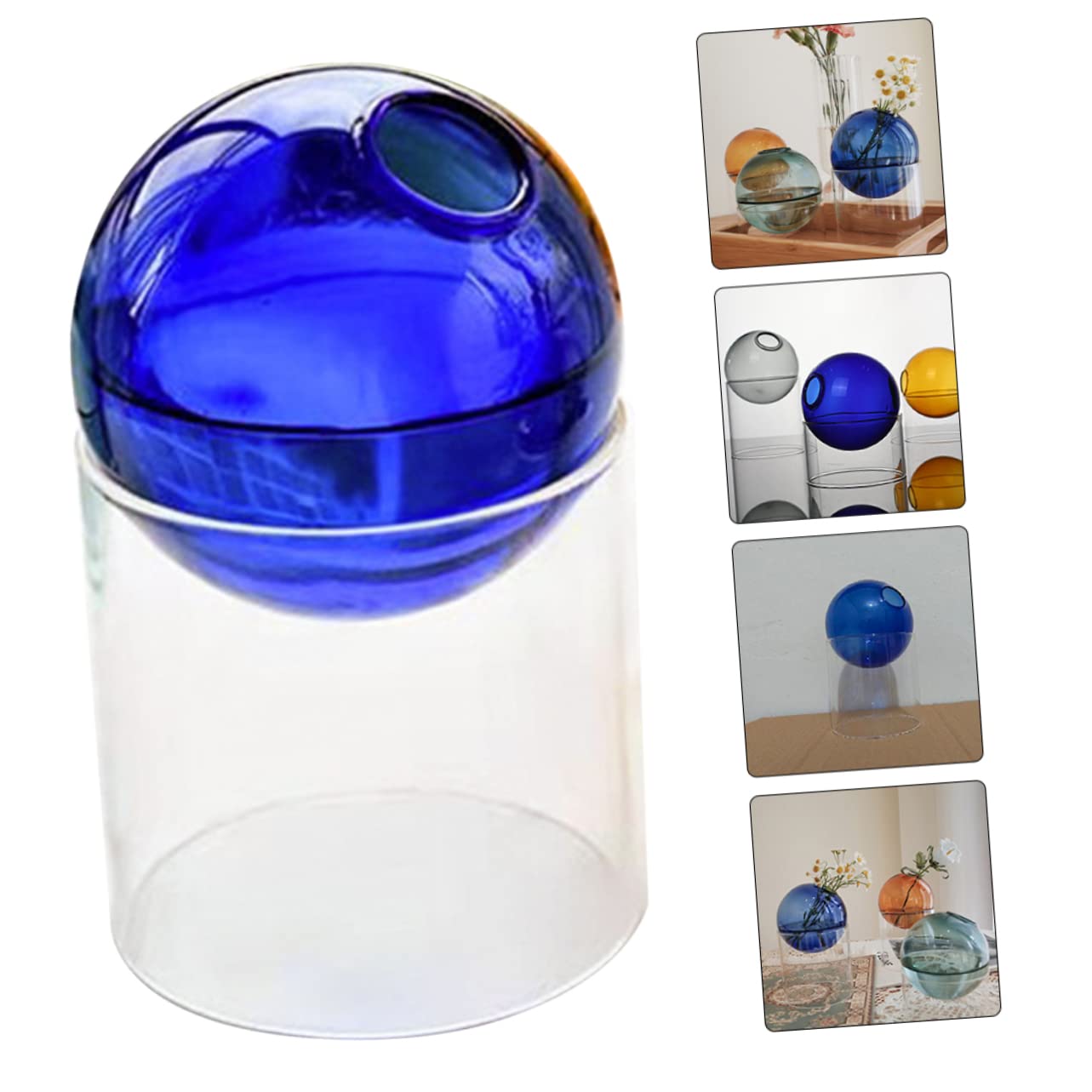 LIFKICH Hydroponic Glass Plant Terrarium Creative Flower Vase Home Decor Centerpiece Vase for Flowers