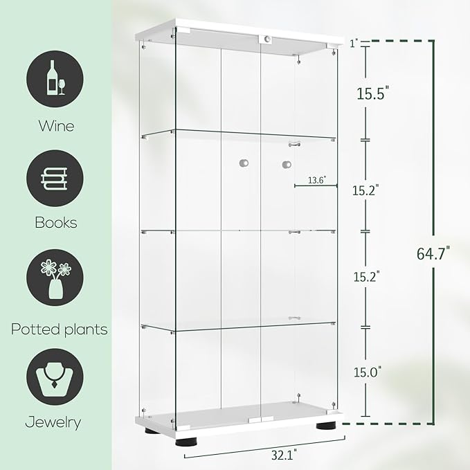 FANYUSHOW Glass Display Cabinet