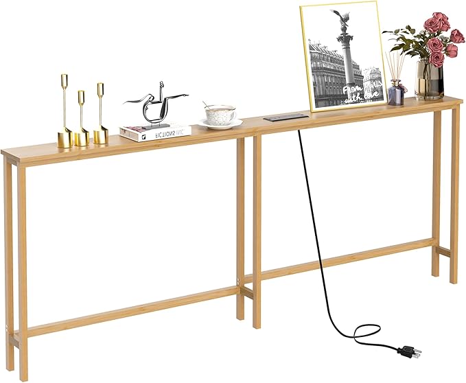 VASMIA 70.9 Inch Narrow Console Table